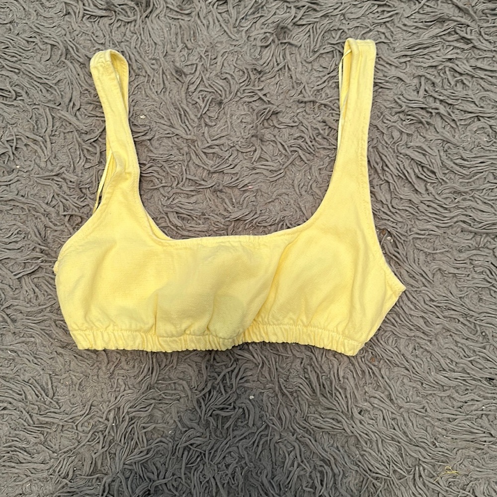 Yellow Zara Crop